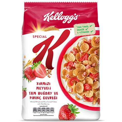 kırmızı meyveli cornflakes